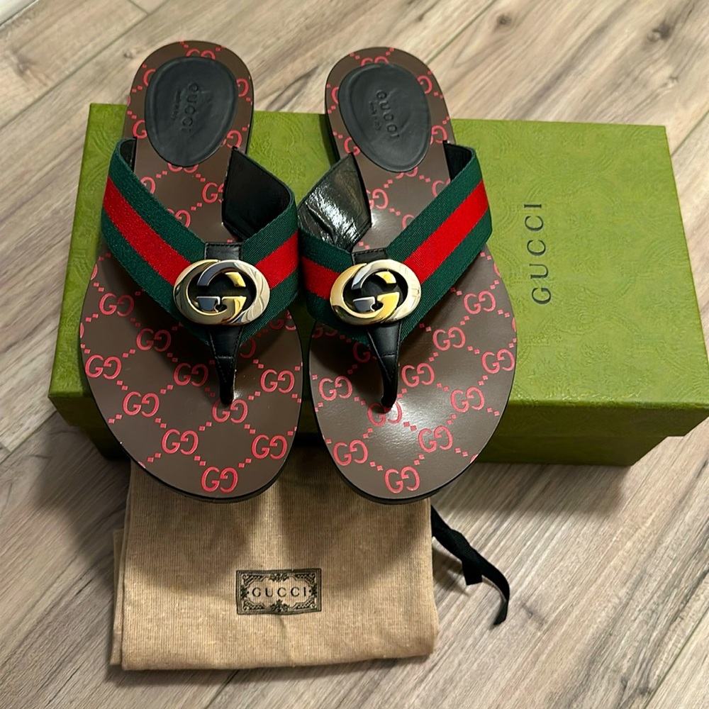 Gucci GG THONG WEB SANDAL
